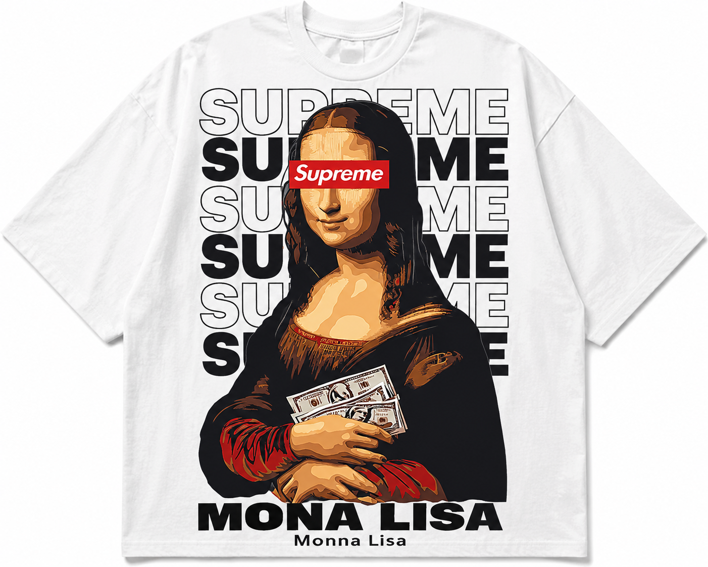 Rainer “Mona Lisa Supreme” Graphic Oversized T-Shirt – Luxury Streetwear Art Tee