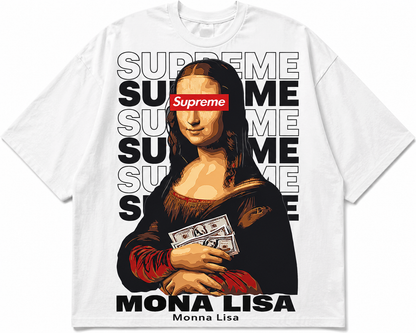 Rainer “Mona Lisa Supreme” Graphic Oversized T-Shirt – Luxury Streetwear Art Tee