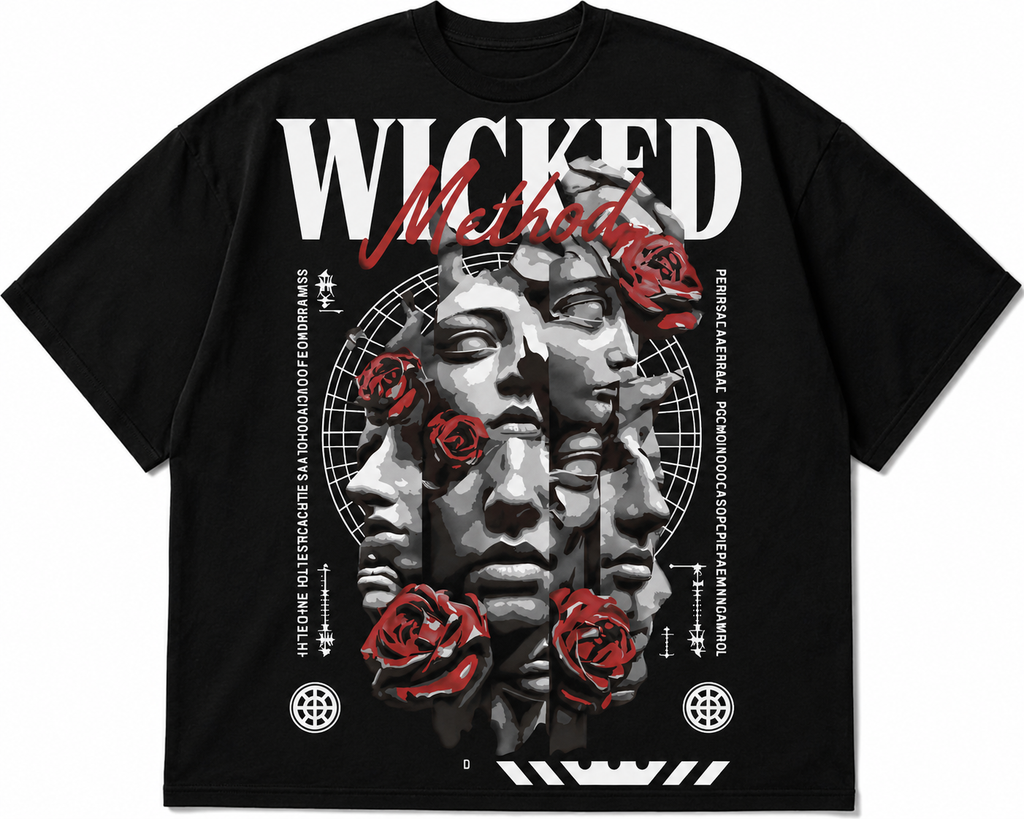 Rainer “Wicked Method” Graphic Oversized T-Shirt – Gothic Streetwear Art Tee