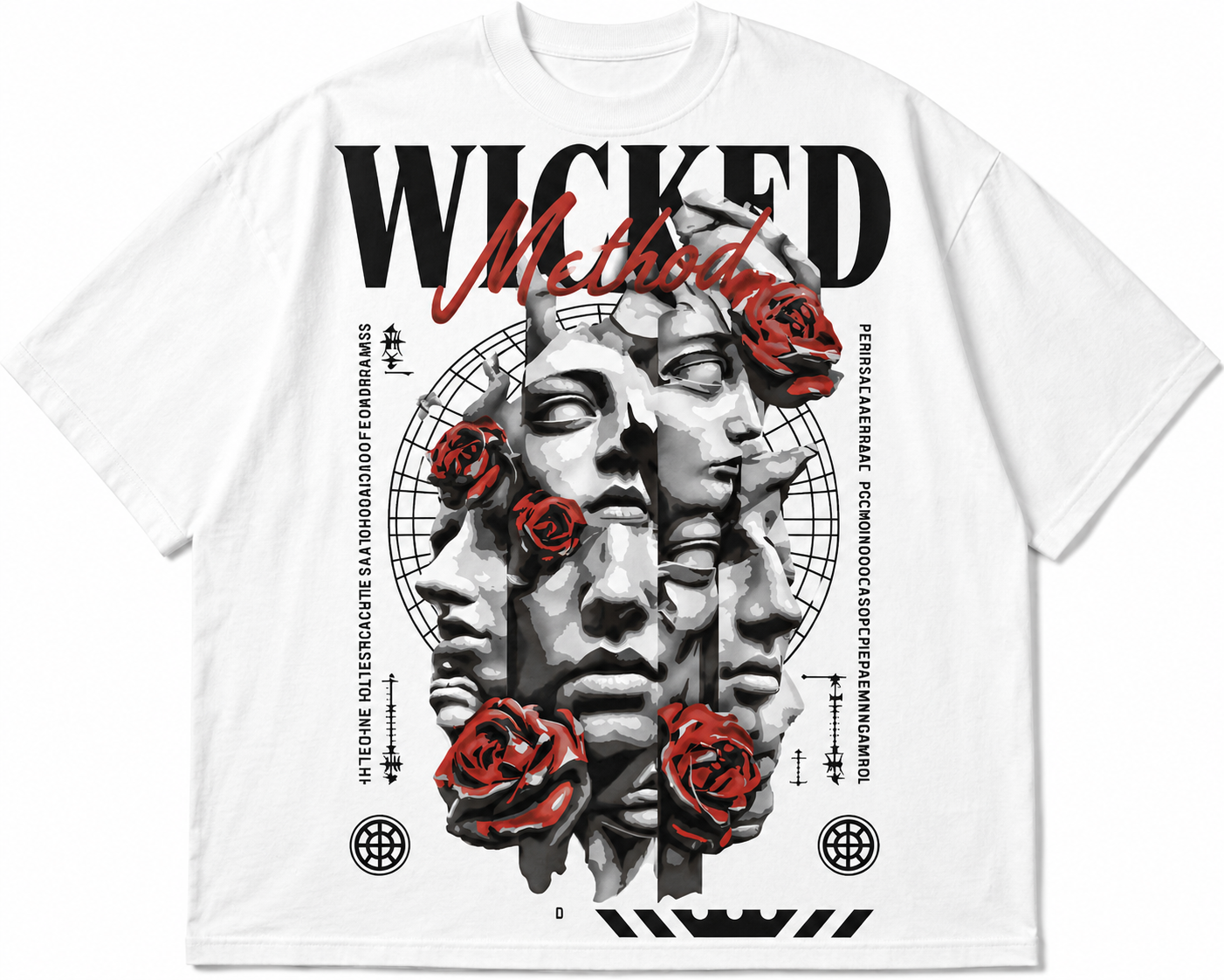 Rainer “Wicked Method” Graphic Oversized T-Shirt – Gothic Streetwear Art Tee