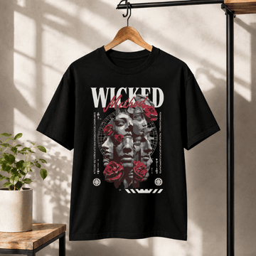 Wicked Rose Portrait Graphic T-Shirt