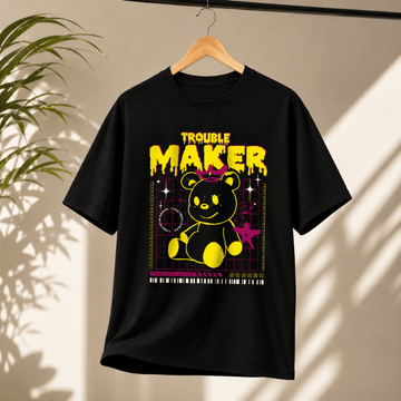 Trouble Maker Graphic Oversized T-Shirt
