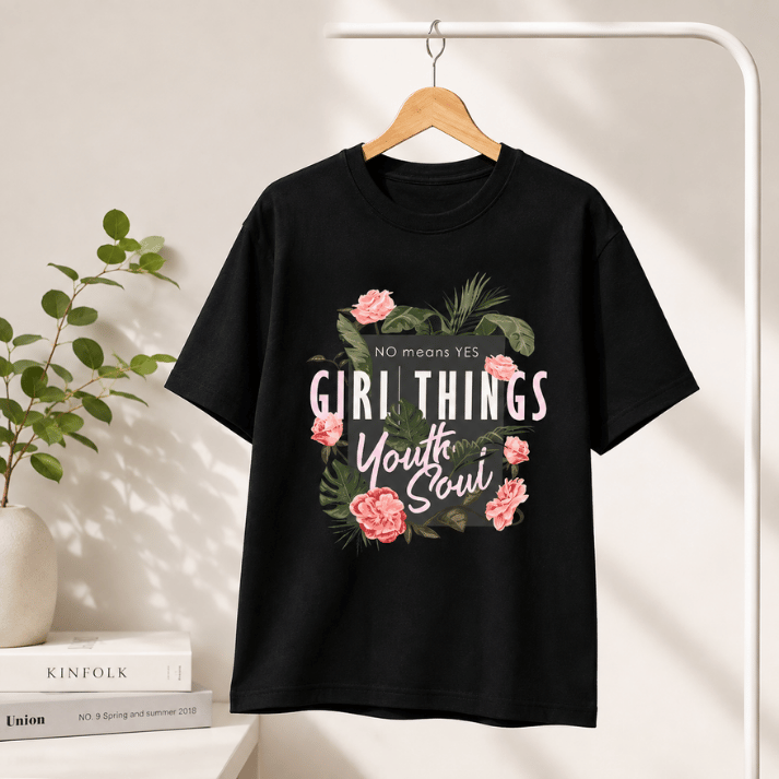 Girl Things Youth Soul Floral Graphic T-Shirt