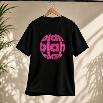 Blah Blah Graphic Oversized T-Shirt