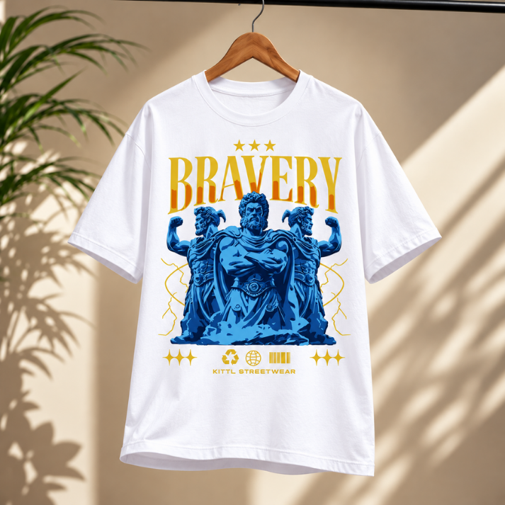 Bravery Graphic Oversized T-Shirt