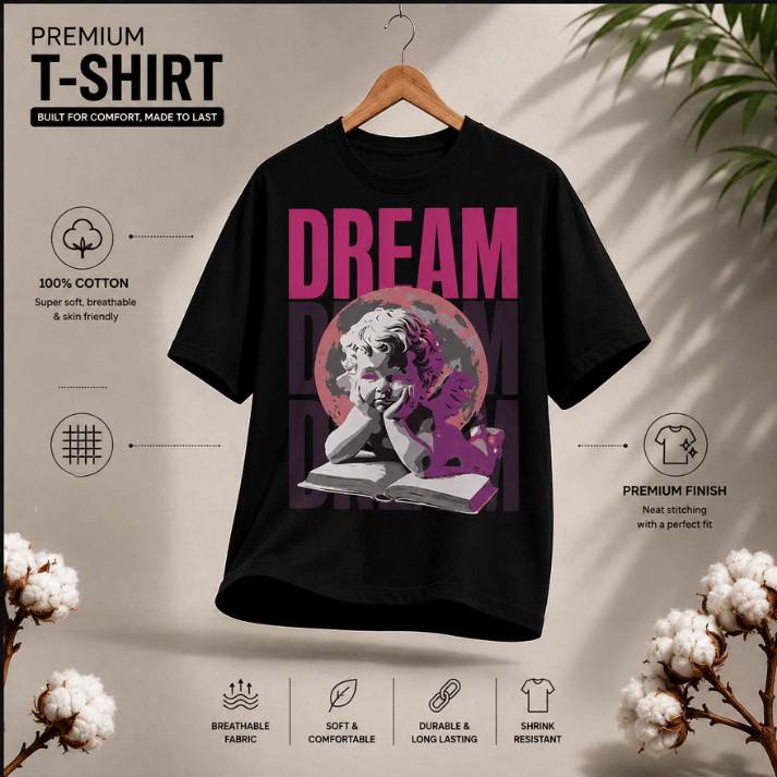 Dream Thinker Sculpture Graphic T-Shirt