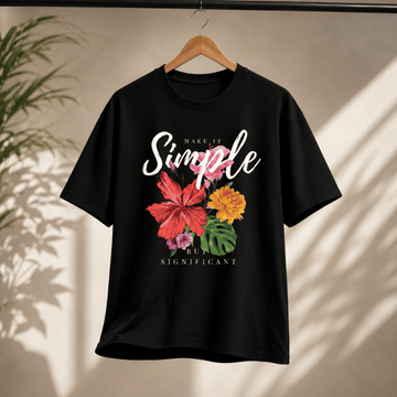 Simple Bloom Floral Graphic T-Shirt