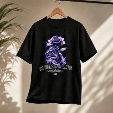 Eternal Life Gothic Rose Graphic T-Shirt